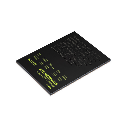 Stonehenge Aqua Black Block CP 140lb 100%Cotton 15 Sheets