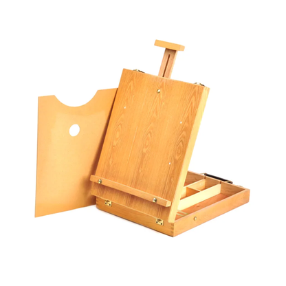 Tabletop Easel with Sketch Box and Wooden Palette (CANNOT BE SHIPPED)