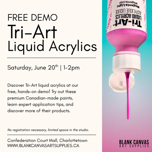 FREE DEMO: Tri-Art Liquid Acrylics June 20th 1-2pm