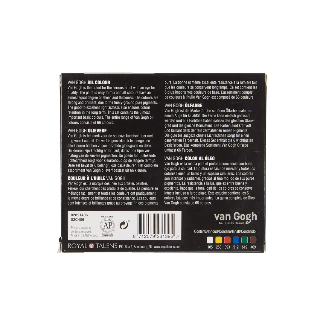 Van Gogh Oil Colour Starter Set of 6 Tubes (20ml)