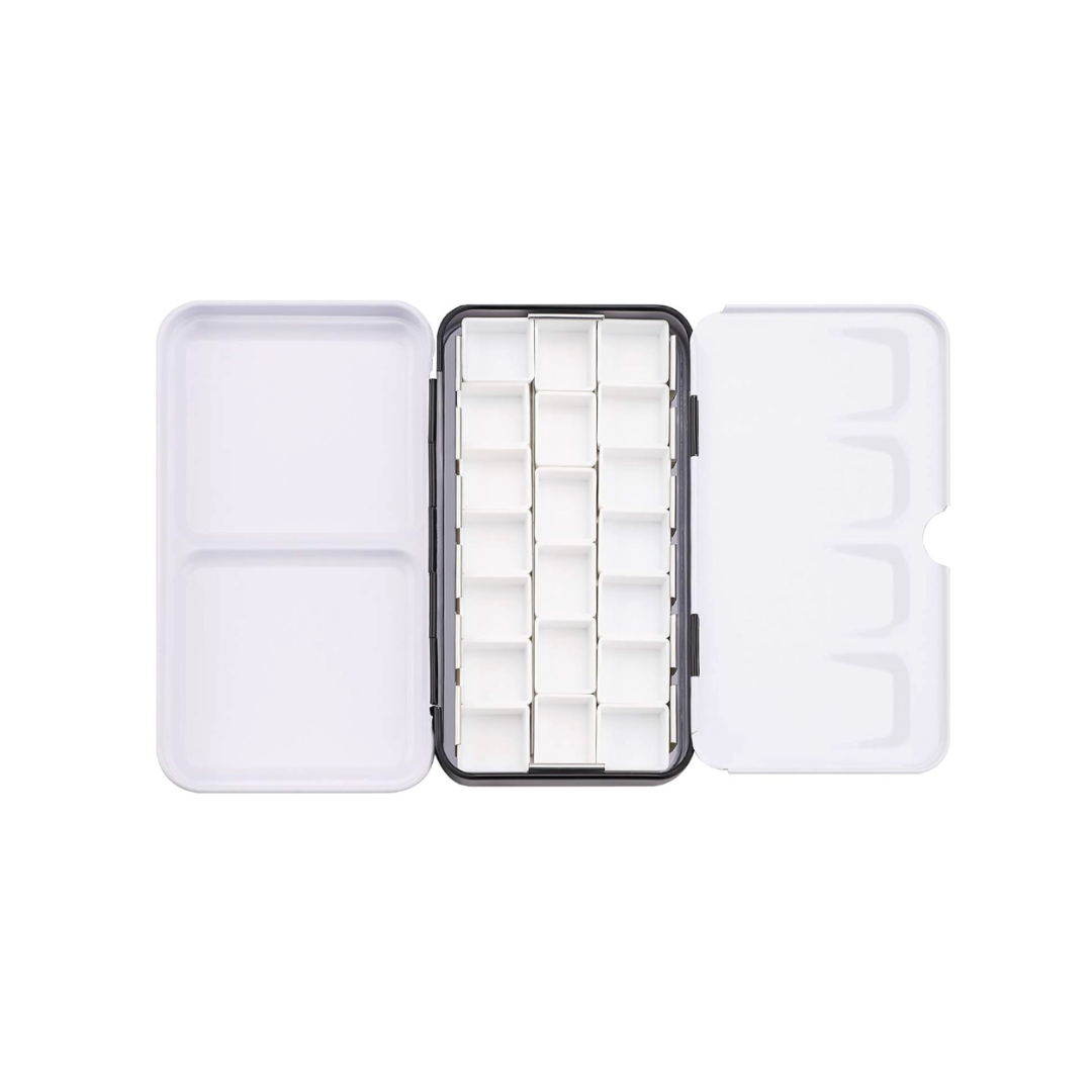 Empty Watercolour Half Pan Metal Palette