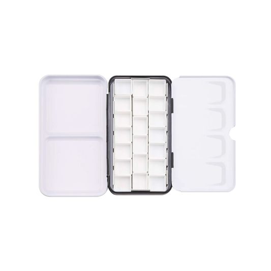 Empty Watercolour Half Pan Metal Palette