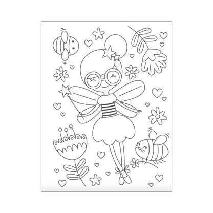 "Whimsical Fairies and Friends" Colouring Book