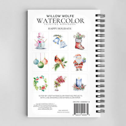 Willow Wolfe: Happy Holidays Watercolour Workbook