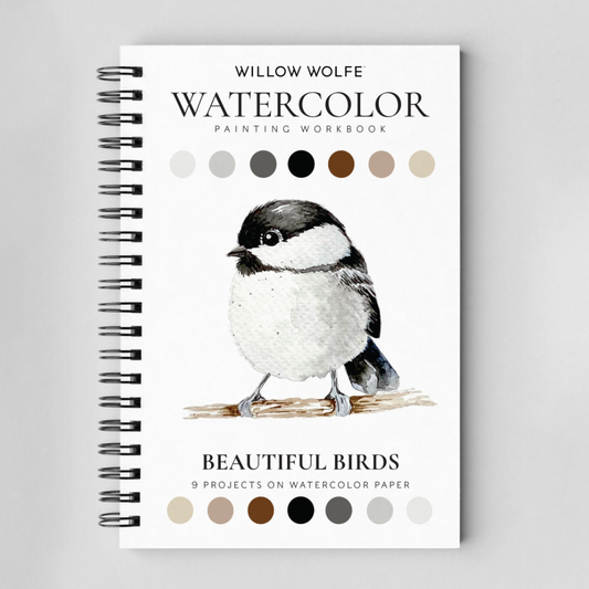 Willow Wolfe: Beautiful Birds Watercolour Workbook