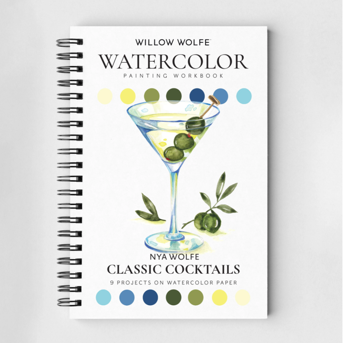 Willow Wolfe: Classic Cocktails Watercolour Workbook