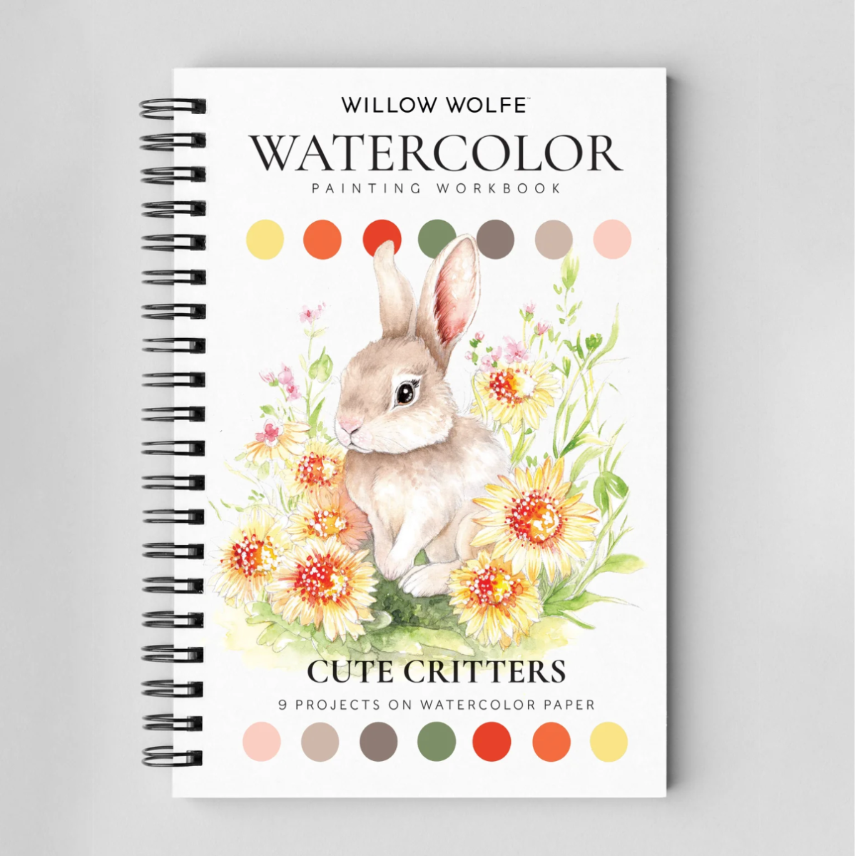 Willow Wolfe: Cute Critters Watercolour Workbook
