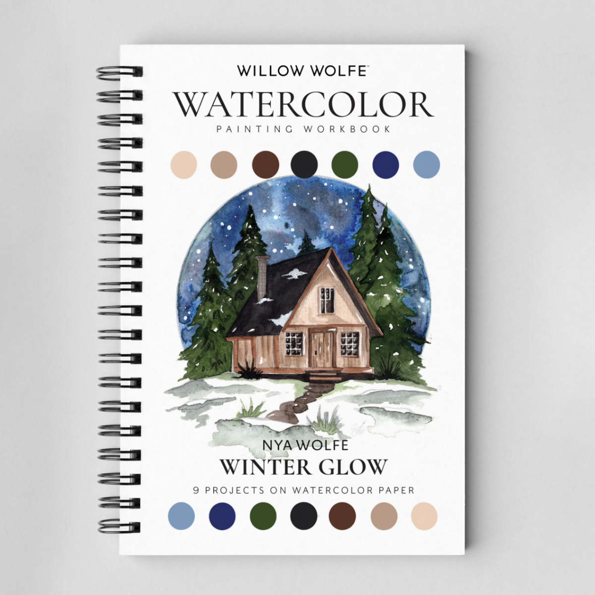 Willow Wolfe: Winter Glow Watercolour Workbook