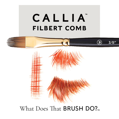 Willow Wolfe Callia Filbert Comb Synthetic Kolinsky
