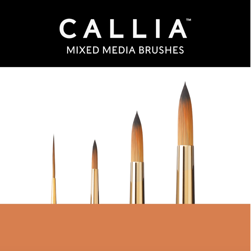 Willow Wolfe Callia Round Shapes Brushes, Synthetic Sable (Set of 4)