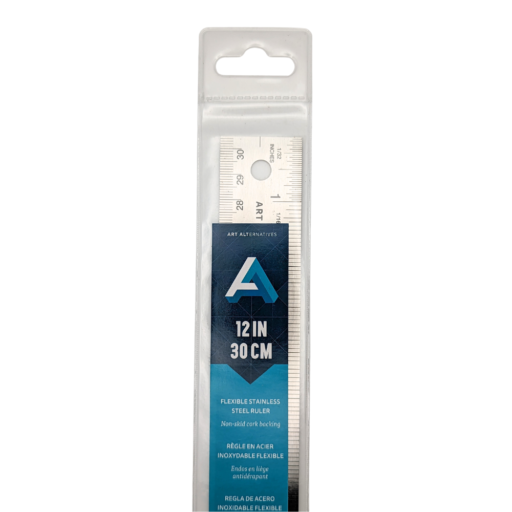Art Alternatives Flexible Stainless Steel Cork Backed Rulers